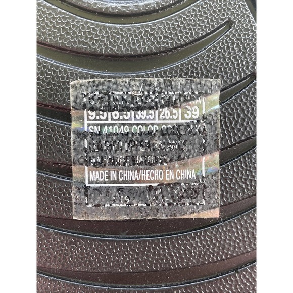 SKETCHERS Womens Memory Foam Wedge Heels Black Strap Suede Sandals Shoes 9.5 - Picture 9 of 12